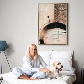 Obraz - Sztuka kształtów (1-częściowy) - abstrakcja ręcznie malowanego dzieła - obrazek 6