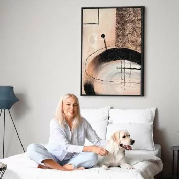 Obraz - Sztuka kształtów (1-częściowy) - abstrakcja ręcznie malowanego dzieła - obrazek 6