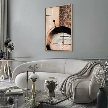 Obraz - Sztuka kształtów (1-częściowy) - abstrakcja ręcznie malowanego dzieła - obrazek 5