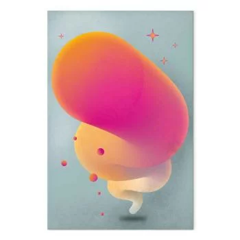 Obraz - Różowa smuga (1-częściowy) pionowy - obrazek 2