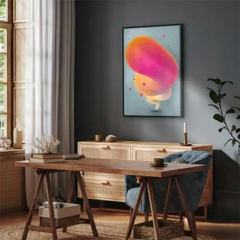 Obraz - Różowa smuga (1-częściowy) pionowy - obrazek 7