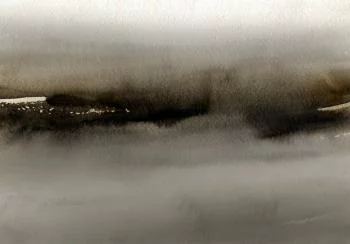 Fototapeta - Diuna - abstrakcyjny nowoczesny obraz w szarościach z czarnym deseniem - obrazek 6