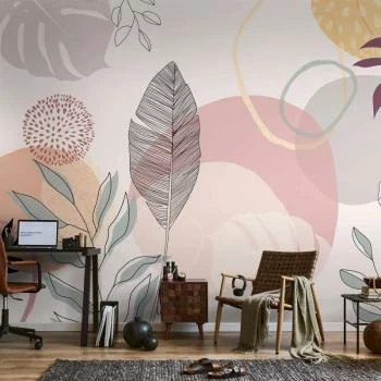 Fototapeta - Roślinna grafika liniowa - obrazek 6