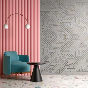 Fototapeta - Wzór geometryczny odcienie złota i kamień marmuru - obrazek 2