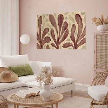 Plakat - Liście i plamy - duże rozedrgane kształty inspirowane Matisse - obrazek 2