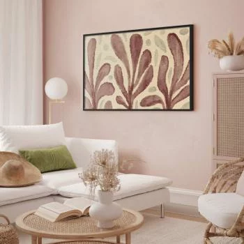 Plakat - Liście i plamy - duże rozedrgane kształty inspirowane Matisse - obrazek 2
