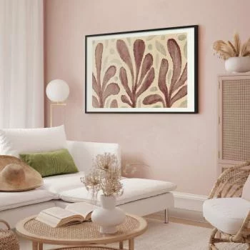 Plakat - Liście i plamy - duże rozedrgane kształty inspirowane Matisse - obrazek 2