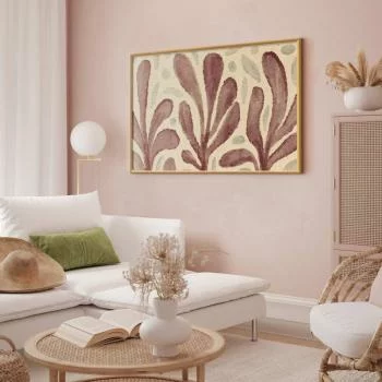 Plakat - Liście i plamy - duże rozedrgane kształty inspirowane Matisse - obrazek 2