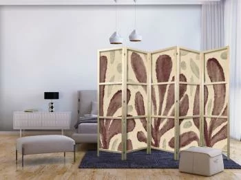 Parawan japoński - Falujące liście - nieregularne roślinne kształty w stylu Matisse'a - obrazek 2