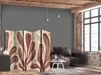Parawan - Falujące liście - nieregularne roślinne kształty w stylu Matisse'a - obrazek 2