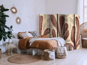 Parawan - Falujące liście - nieregularne roślinne kształty w stylu Matisse'a - obrazek 5