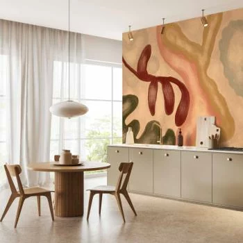 Fototapeta - Kolorowe kształty - przetarte figury w technice lime wash - obrazek 5