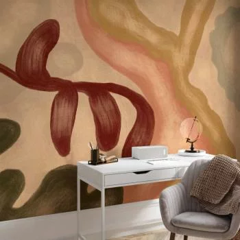 Fototapeta - Kolorowe kształty - przetarte figury w technice lime wash - obrazek 6