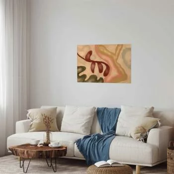 Plakat - Kolorowe kształty - przetarte figury w technice lime wash - obrazek 2