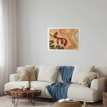 Plakat - Kolorowe kształty - przetarte figury w technice lime wash - obrazek 2
