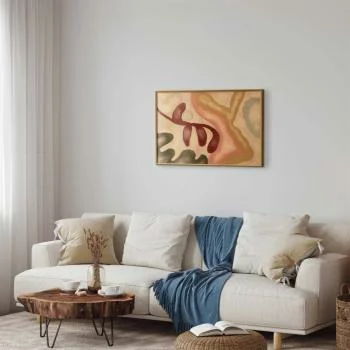 Plakat - Kolorowe kształty - przetarte figury w technice lime wash - obrazek 2