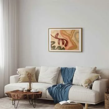 Plakat - Kolorowe kształty - przetarte figury w technice lime wash - obrazek 2