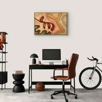 Obraz - Kolorowe kształty - przetarte figury w technice lime wash - obrazek 7