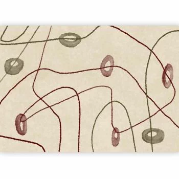 Fototapeta - Linie i kształty - labirynt z koralików na bladym przecieranym tle - obrazek 2