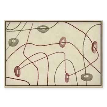 Obraz - Linie i kształty - labirynt z koralików na bladym przecieranym tle - obrazek 2