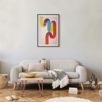 Plakat - Tęczowe Rurki - abstrakcyjna ilustracja z kolorowymi gradientami - obrazek 2