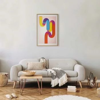 Plakat - Tęczowe Rurki - abstrakcyjna ilustracja z kolorowymi gradientami - obrazek 2