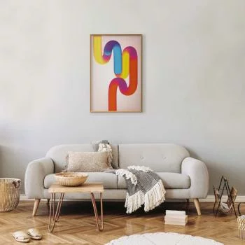 Plakat - Tęczowe Rurki - abstrakcyjna ilustracja z kolorowymi gradientami - obrazek 2