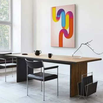 Obraz - Barwne Zakręty - dynamiczna kompozycja w odcieniach żółci różu i niebieskiego - obrazek 7