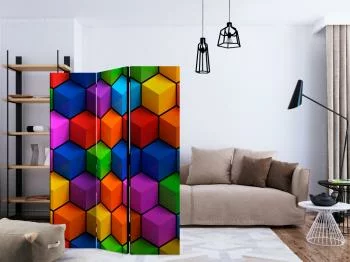 Parawan - Kolorowe pola geometryczne - obrazek 2