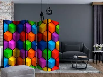 Parawan - Kolorowe pola geometryczne II - obrazek 2
