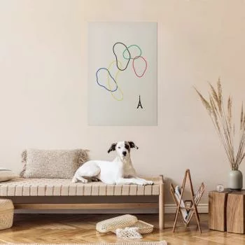 Plakat - Kolorowe koła- grafika cyfrowa - minimalizm - obrazek 2