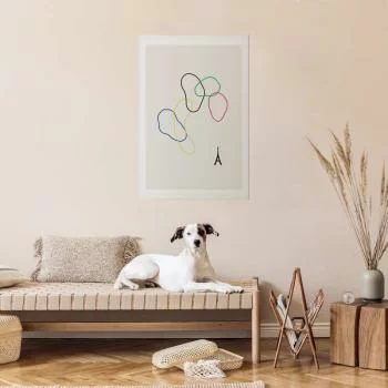 Plakat - Kolorowe koła- grafika cyfrowa - minimalizm - obrazek 2
