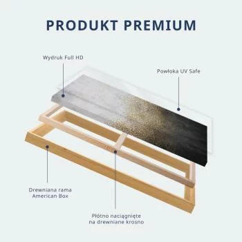 Obraz - Metaliczne Płynności - abstrakcyjne srebrne formy na miętowo-fioletowym tle - obrazek 4