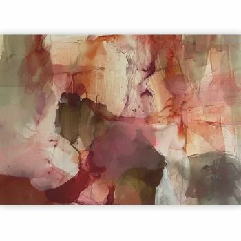 Fototapeta - Wiosenna kompozycja - prześwity i formy w technice farby akwarelowej - obrazek 2