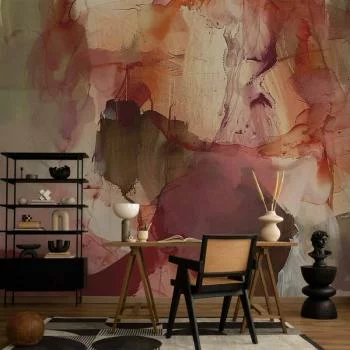 Fototapeta - Wiosenna kompozycja - prześwity i formy w technice farby akwarelowej - obrazek 6