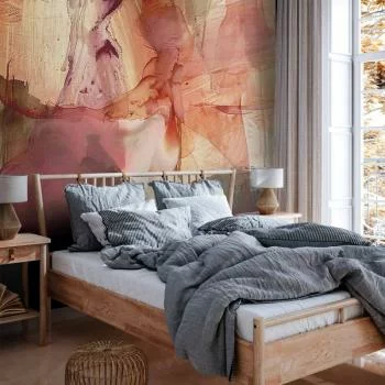 Fototapeta - Wiosenna kompozycja - prześwity i formy w technice farby akwarelowej - obrazek 5