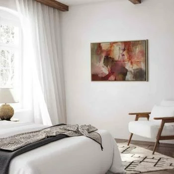 Obraz - Wiosenna kompozycja - prześwity i formy w technice farby akwarelowej - obrazek 6