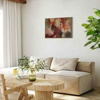 Obraz - Wiosenna kompozycja - prześwity i formy w technice farby akwarelowej - obrazek 5