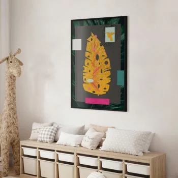 Plakat - Złoty liść - obrazek 2