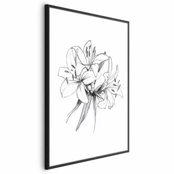 Plakat - Rysowane kwiaty