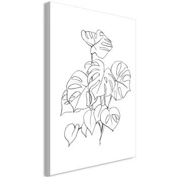 Obraz - Monochromatyczna monstera (1-częściowy) pionowy - obrazek 2