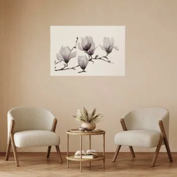Plakat - Malowane magnolie - obrazek 2