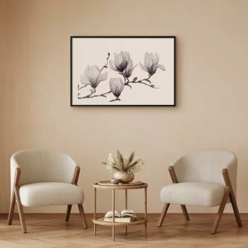 Plakat - Malowane magnolie - obrazek 2