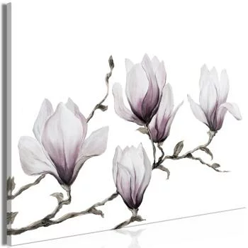 Obraz - Malowane magnolie (1-częściowy) szeroki - obrazek 2