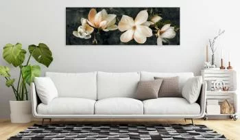 Obraz - Awangardowa magnolia (1-częściowy) wąski pomarańczowy - obrazek 2