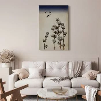 Obraz - Gałązki bawełny (1-częściowy) pionowy - obrazek 5