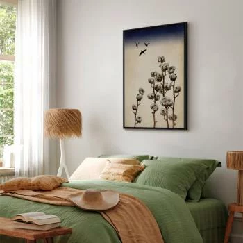 Obraz - Gałązki bawełny (1-częściowy) pionowy - obrazek 6