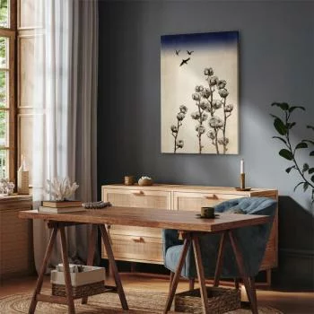 Obraz - Gałązki bawełny (1-częściowy) pionowy - obrazek 7