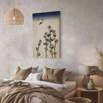 Obraz - Gałązki bawełny (1-częściowy) pionowy - obrazek 6