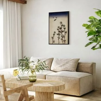 Obraz - Gałązki bawełny (1-częściowy) pionowy - obrazek 5